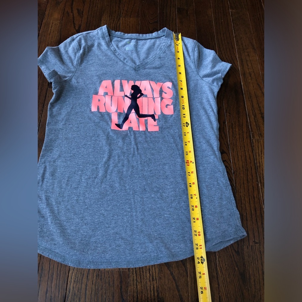 Tek Gear Women’s S Heathered Gray Bodycon Short-Sleeved Athletic Running T-Shirt - Picture 5 of 9